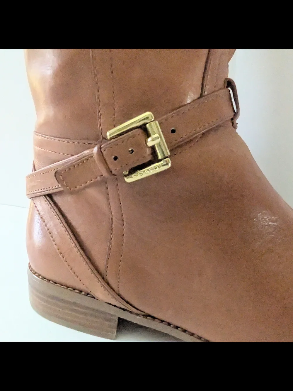 COACH Brown Leather Knee-High Riding Boots Size 10B